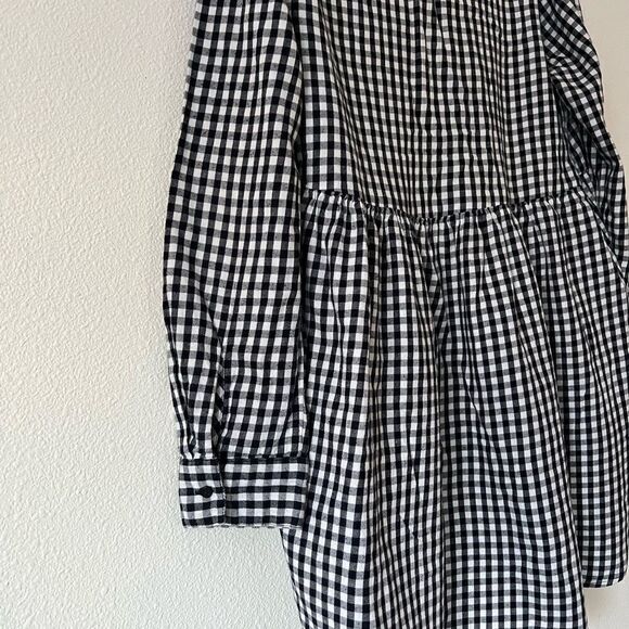 Zara Woman’s Gingham babydoll Ruffled Tunic Top size M - Picture 9 of 9